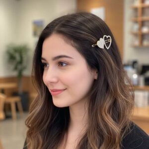 Eternal Radiance Double-Heart Hairpin