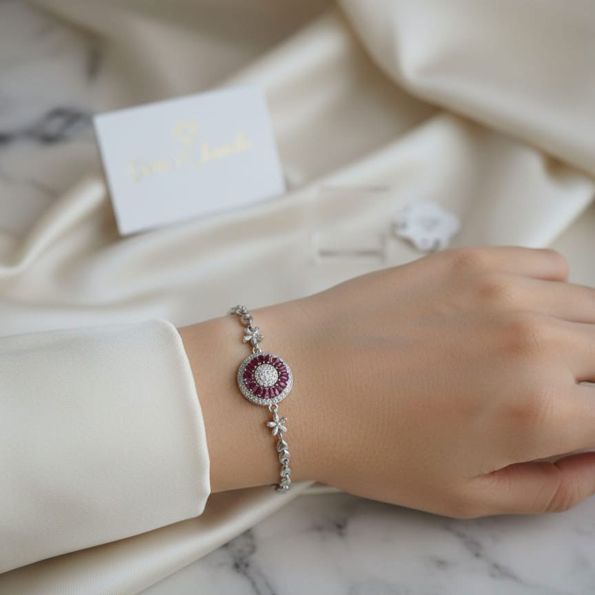 Maroon Centerpiece Bracelet