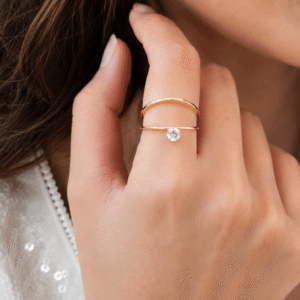 Silver leaf adjustable ring with pink marquise stones for women