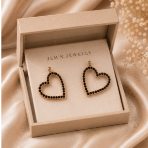 Black Heart Earrings